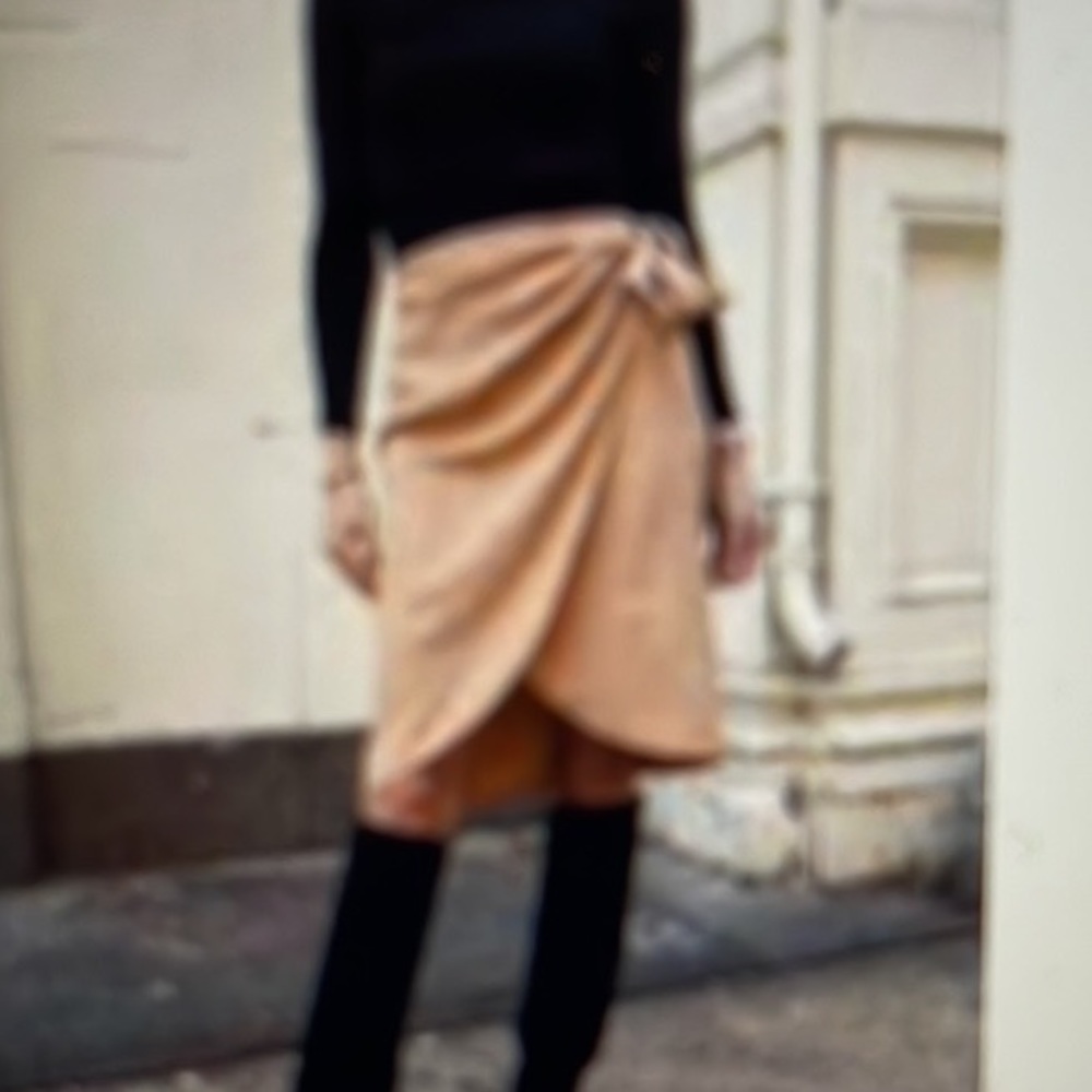 The Drop Lisadnyc Wrap Skirt sz XXS camel colored NWT